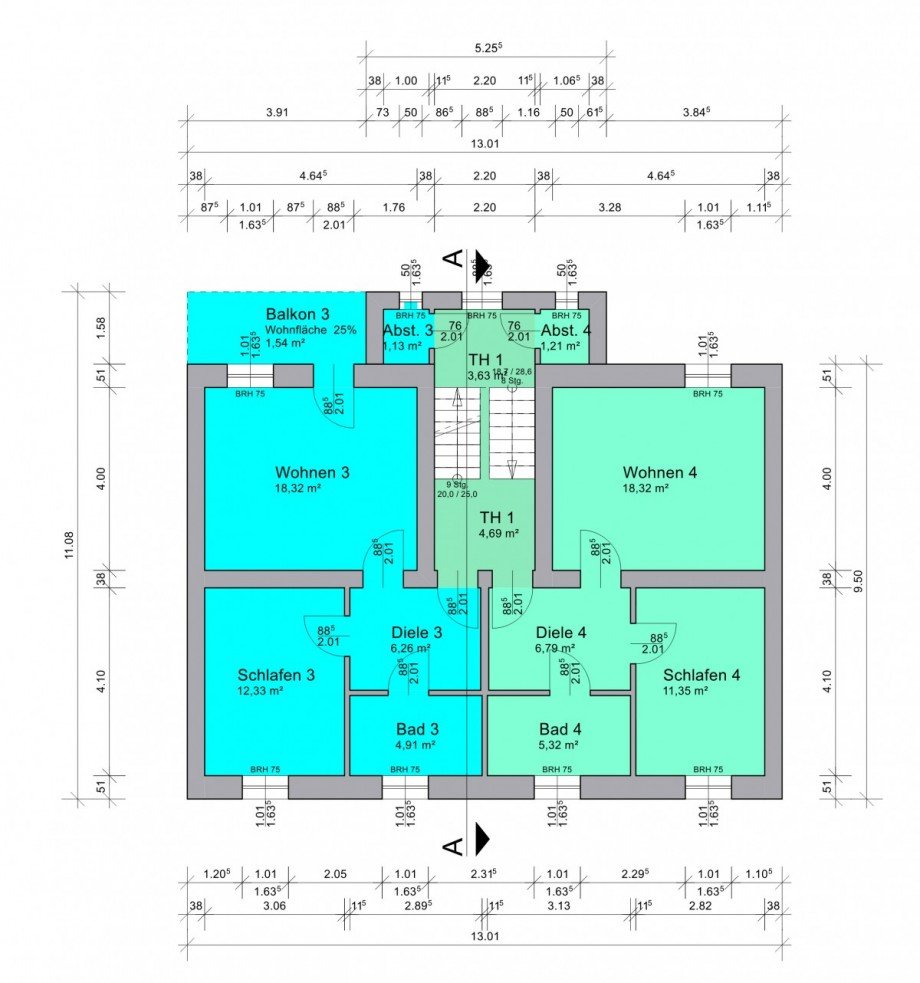 1. Obergeschoss Mehrfamilienhaus Hagen