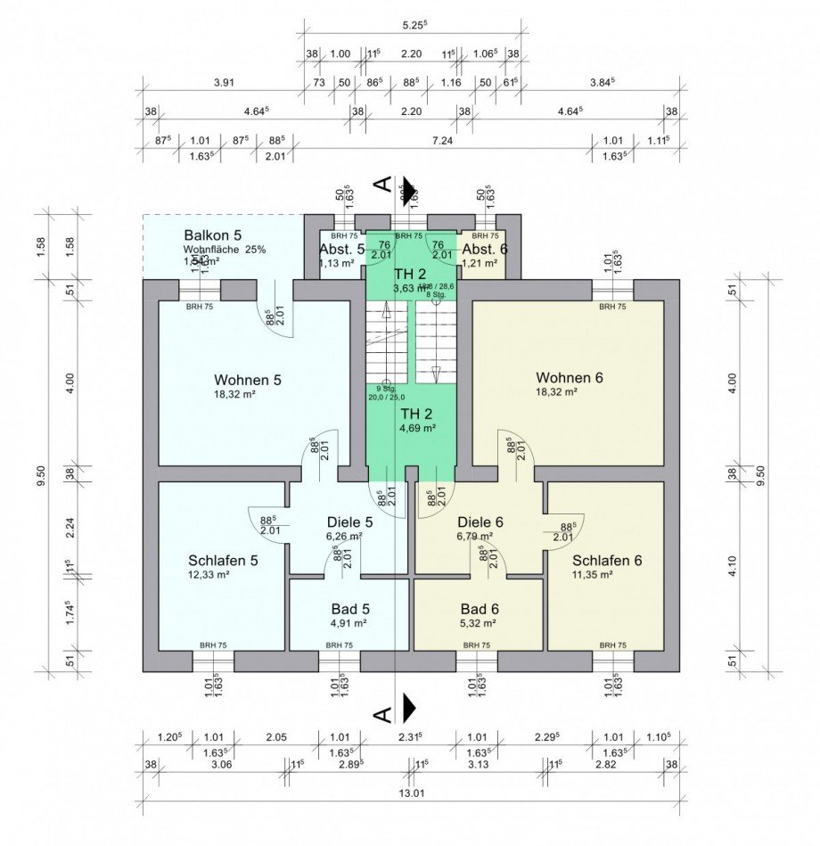 2. Obergeschoss Mehrfamilienhaus Hagen