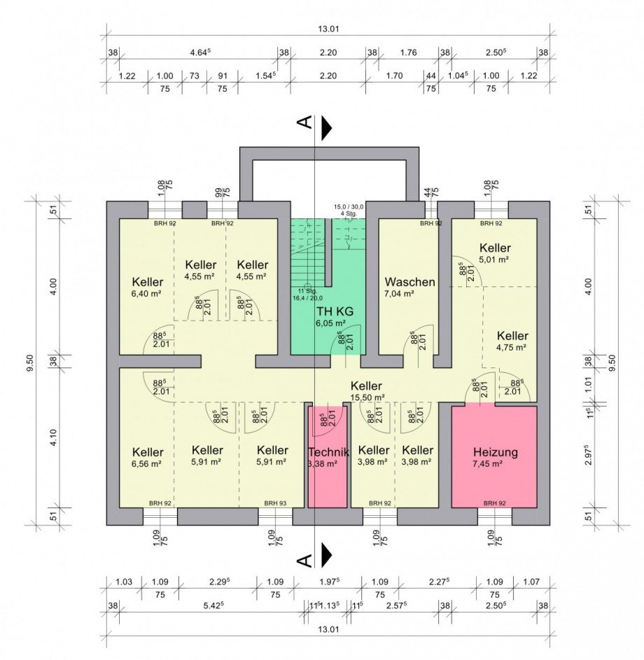 Kellergeschoss Mehrfamilienhaus Hagen