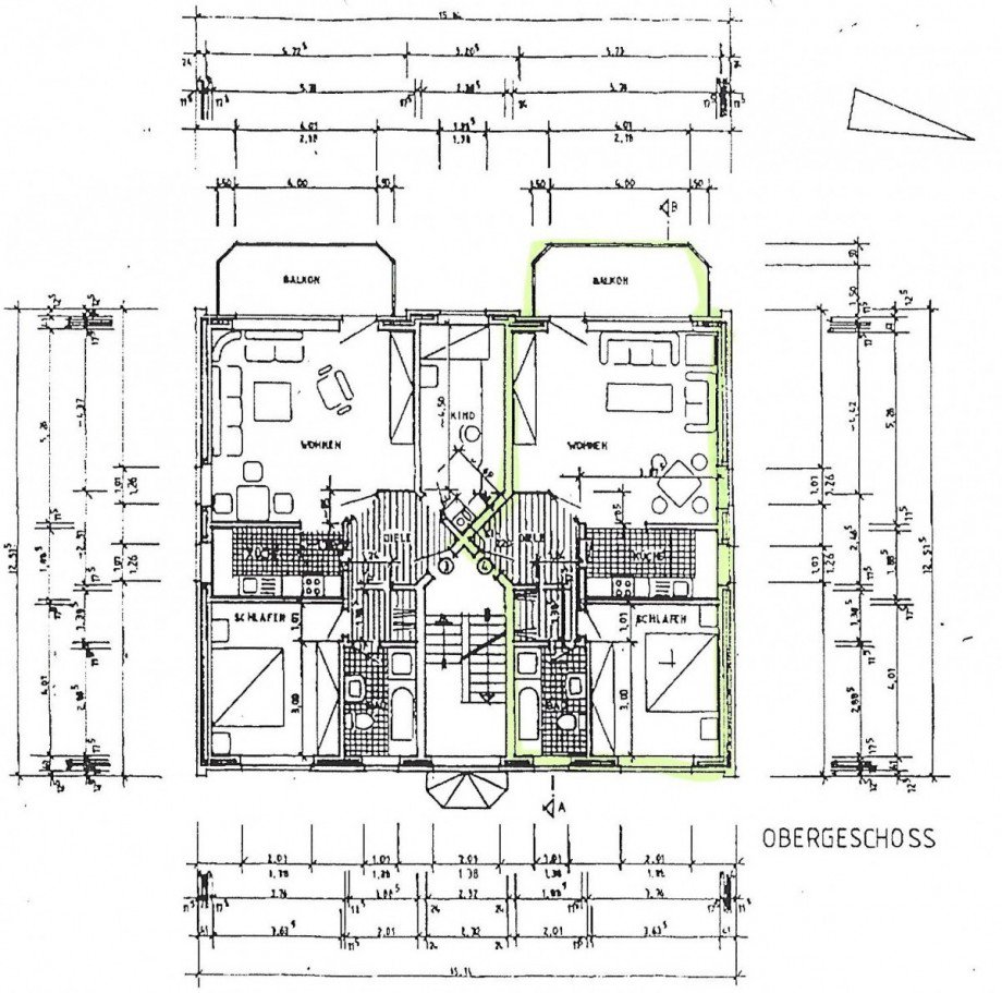 Grundriss WE 4 Etagenwohnung Kamen