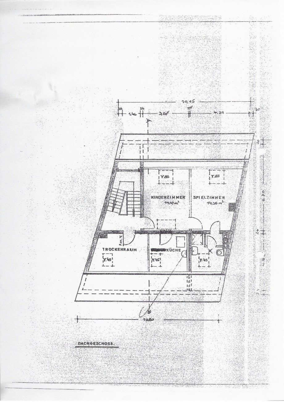 Grundriss_DG Mehrfamilienhaus Wuppertal