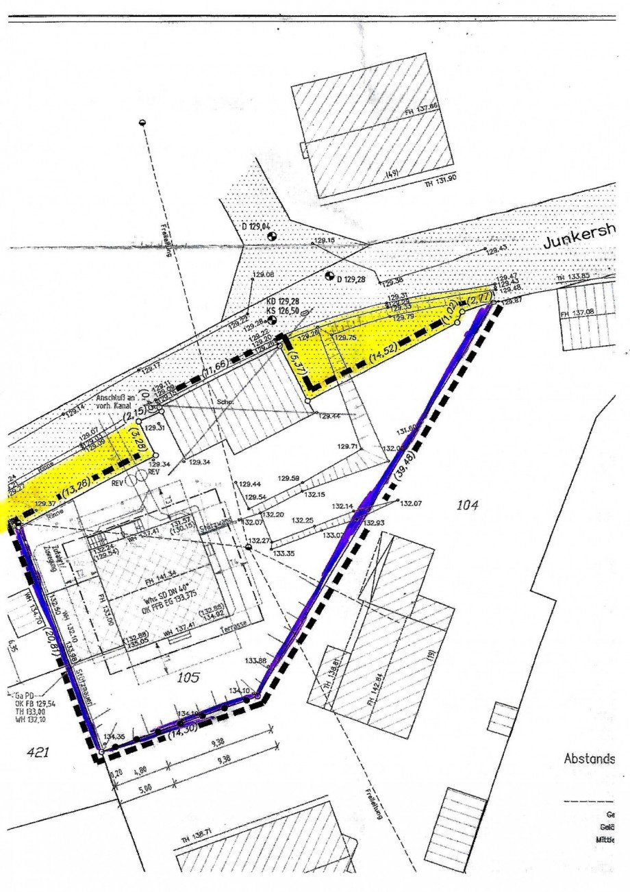 Lageplan farbig Einfamilienhaus Leichlingen