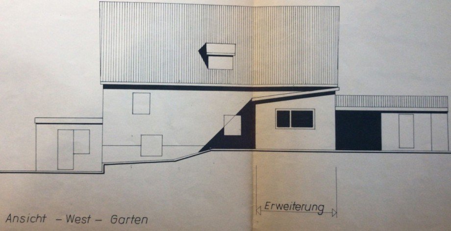 Ansicht West Garten Zweifamilienhaus K�nigswinter