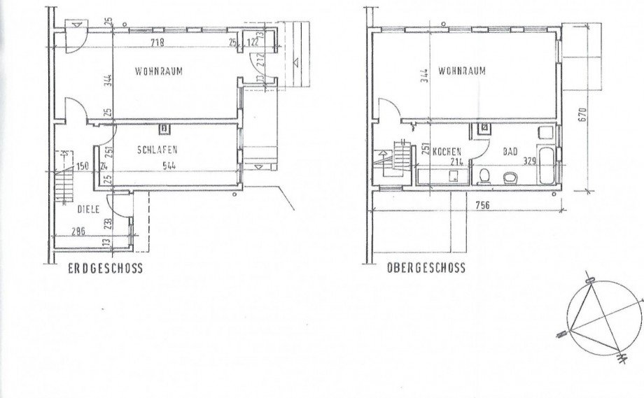 Grundriss_EGundOG_Hinterhaus Mehrfamilienhaus Wuppertal