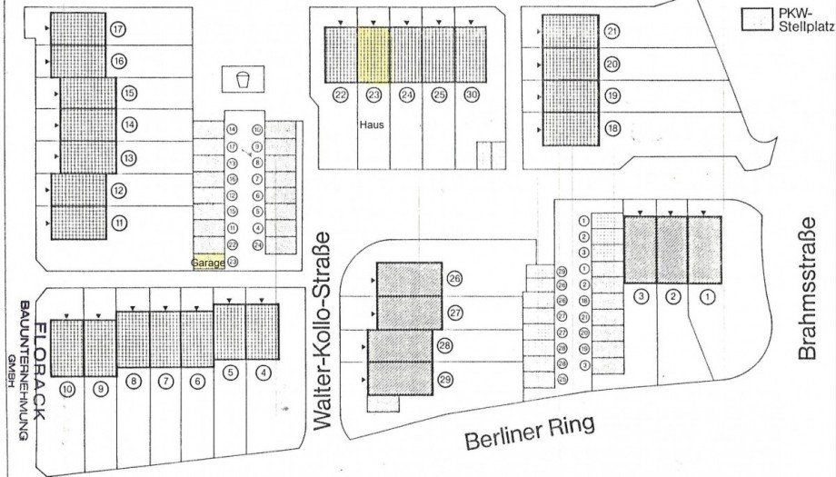 Lageplan Reihenmittelhaus Monheim