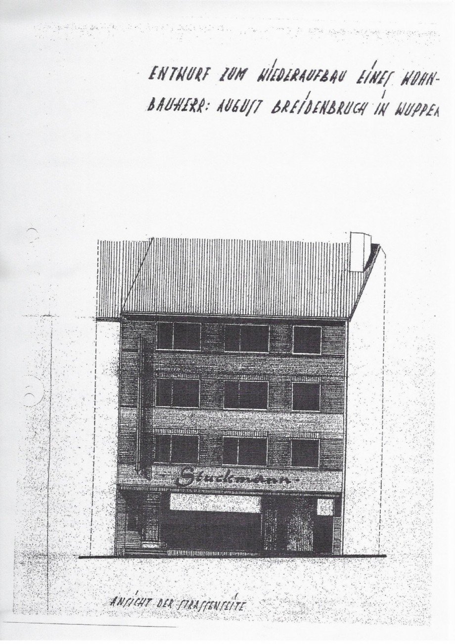 Ansicht Strassenseite Mehrfamilienhaus Wuppertal