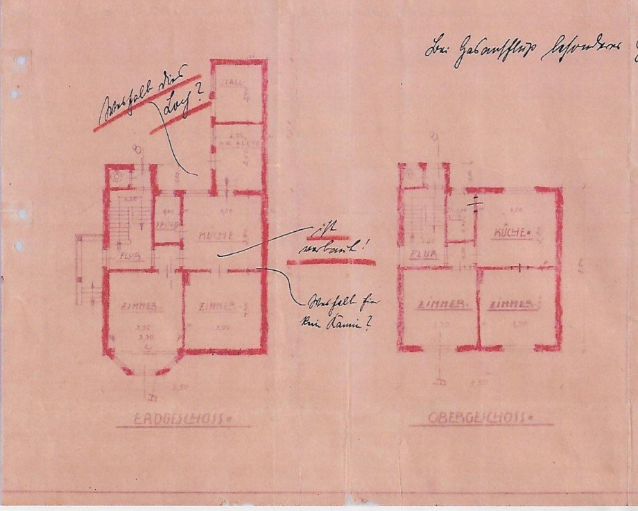Grundriss_EG und OG Zweifamilienhaus Leverkusen